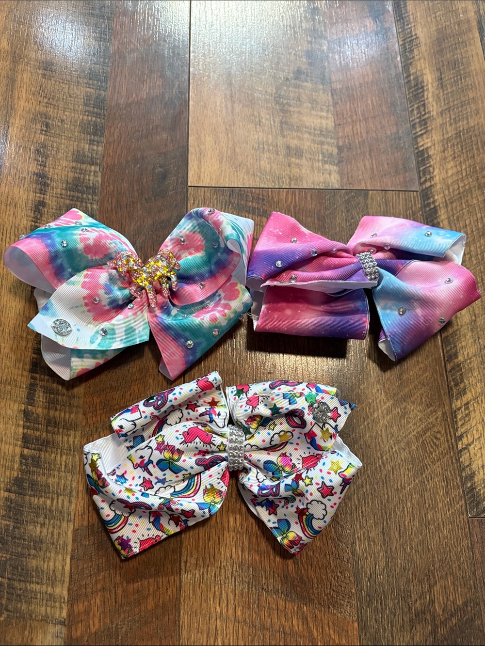 Colorful Girls' Hair Bow Set - Pink, Purple & Multicolor